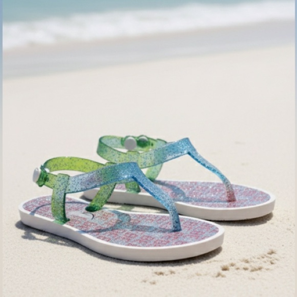 Girls Colorful Glitter Sandals